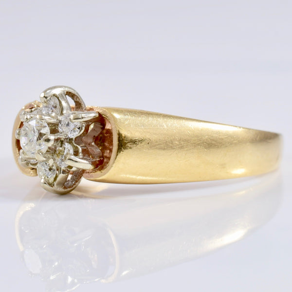 Floral Diamond Cluster Ring | 0.16 ctw SZ 5.25 |