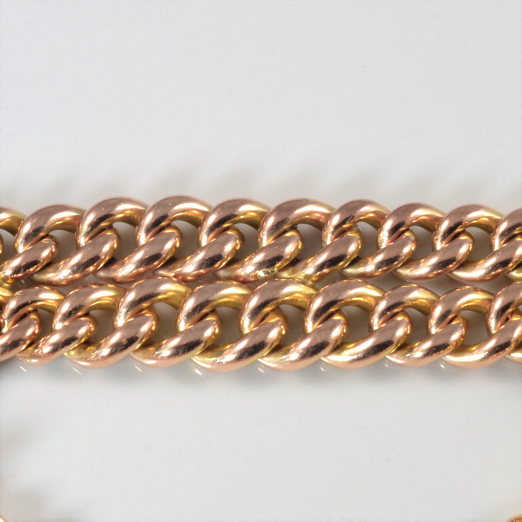 Edwardian Era Heart Lock Chain Bracelet | 8" |