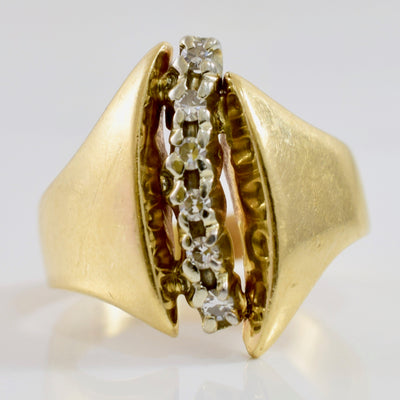 Off Set Diamond Ring | 0.06 ctw SZ 5 |