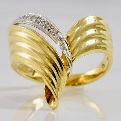 Folded Diamond Ring | 0.02 ctw SZ 6.25 |