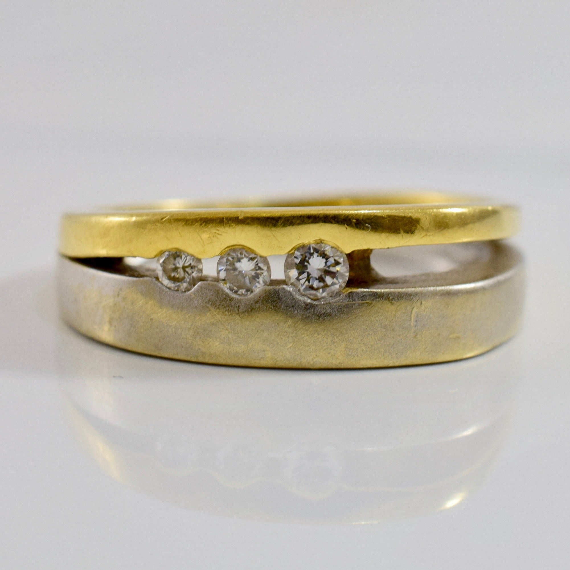 Uneven Channel Set Diamond Band | 0.15 ctw SZ 7.5 |