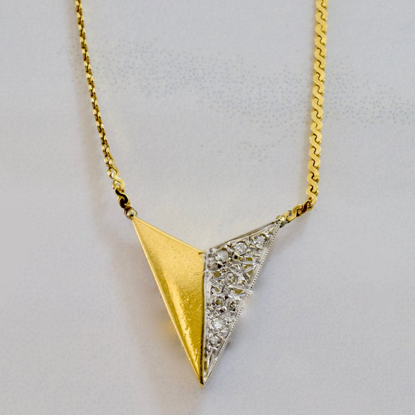 Diamond Chevron Necklace | 0.04 ctw SZ 16.5