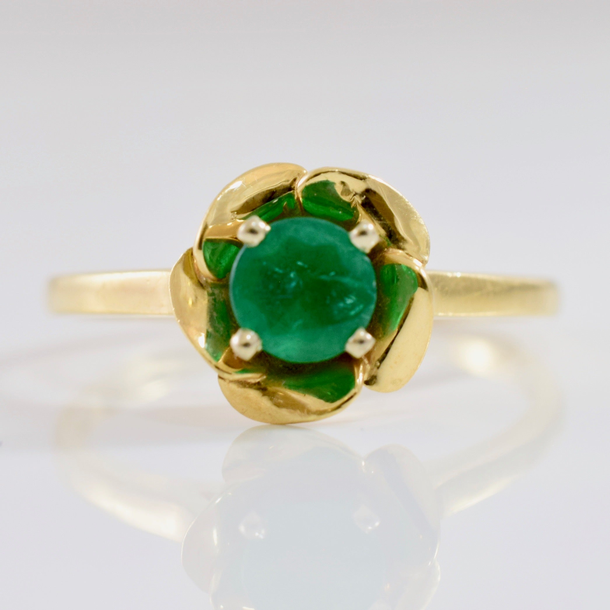 Floral Emerald Ring | SZ 8 |