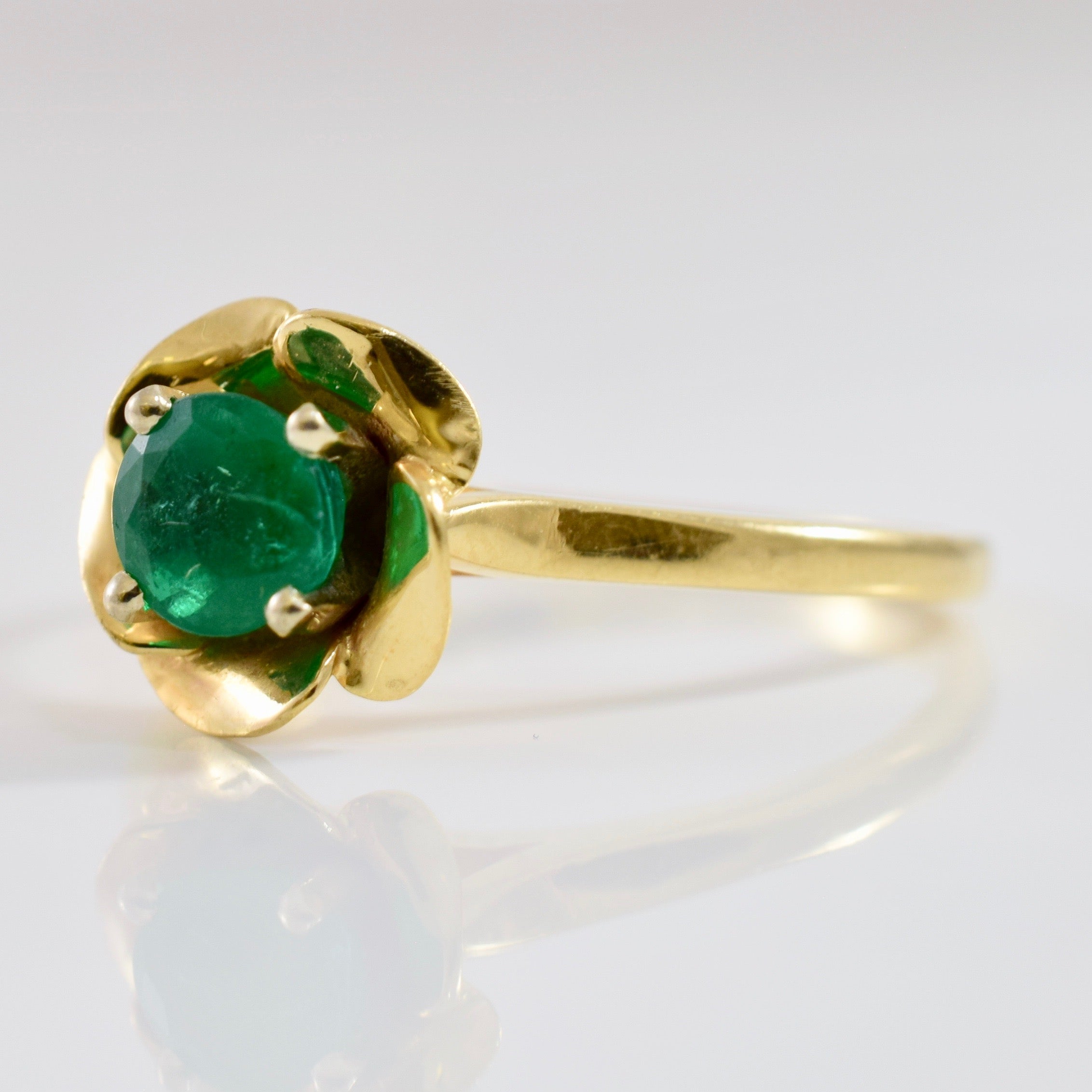 Floral Emerald Ring | SZ 8 |