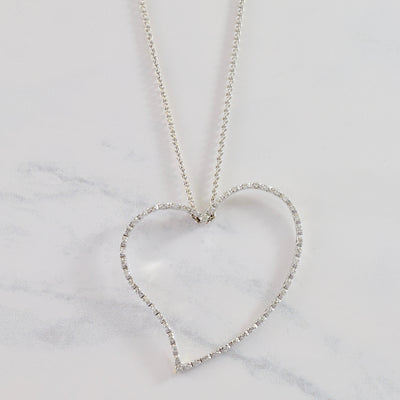 Diamond Heart Pendant | 0.42 ctw SZ 16