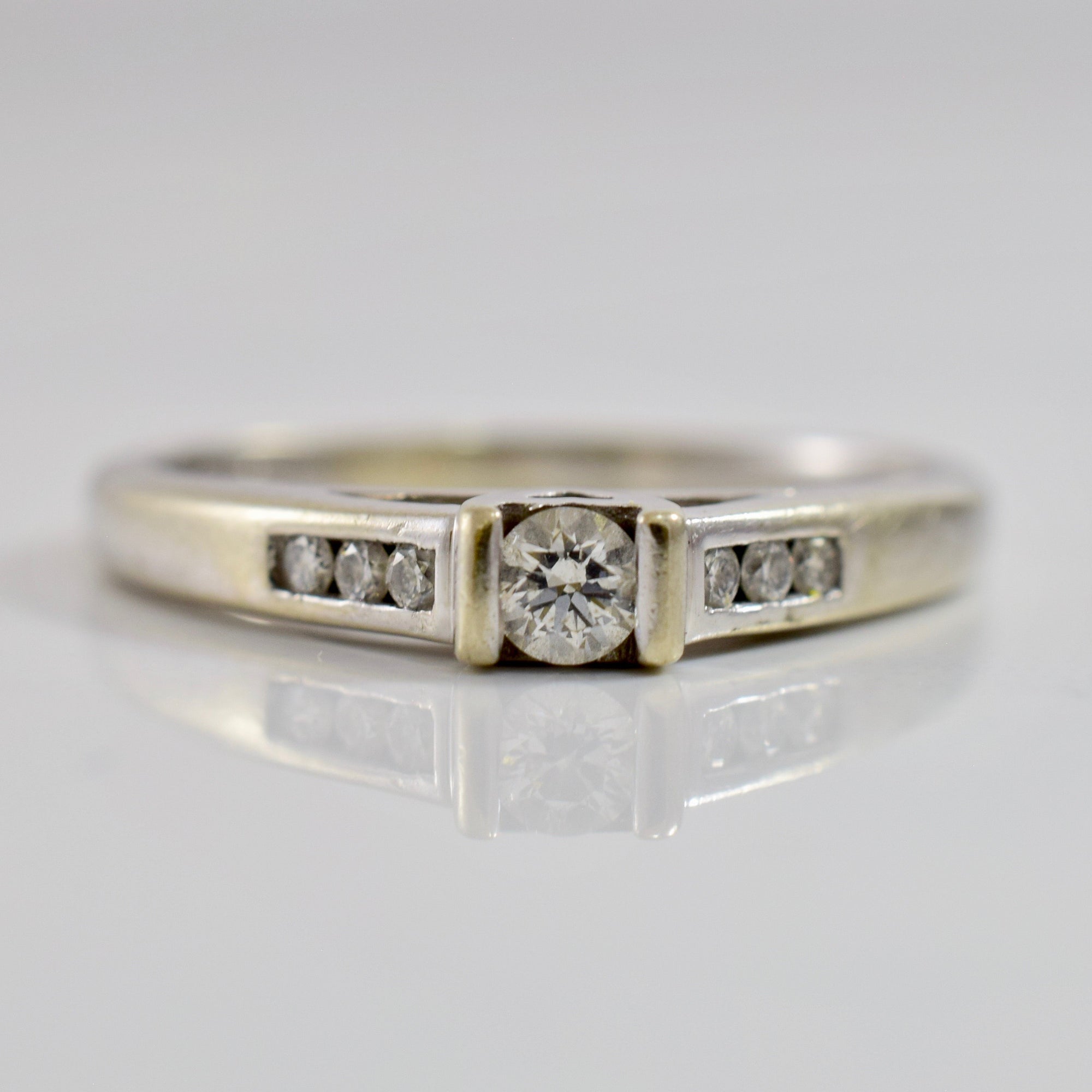 Petite High Set Engagement Ring | 0.16 ctw SZ 8 |