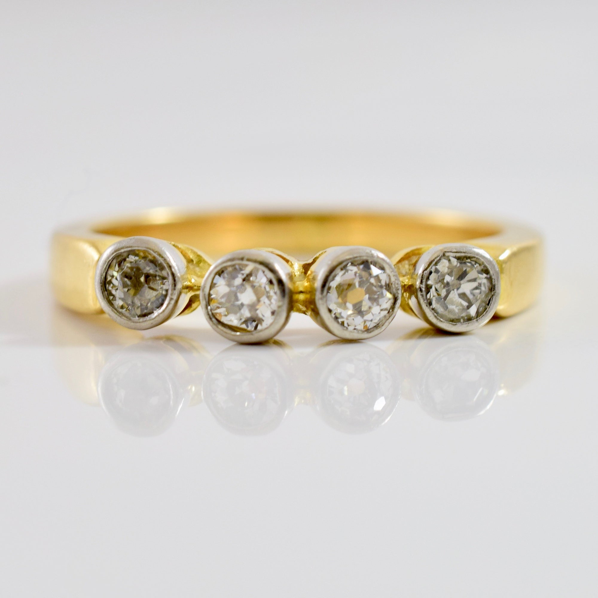 Edwardian Old European Cut Diamond Band | 0.32 ctw SZ 7.25 |