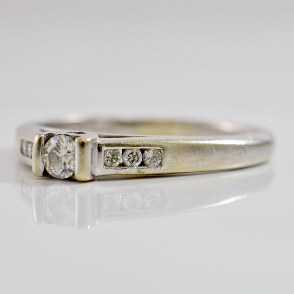 Petite High Set Engagement Ring | 0.16 ctw SZ 8 |