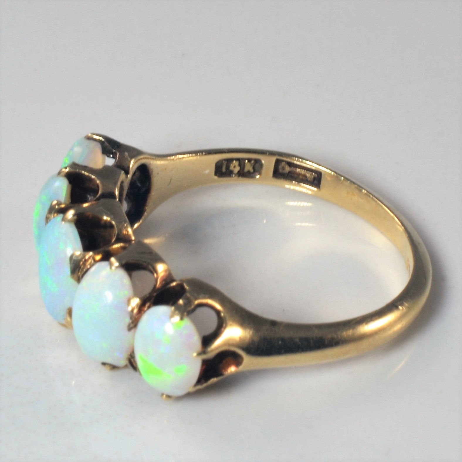 Early 1900s Five Stone Opal Ring | 1.55ctw | SZ 6 |