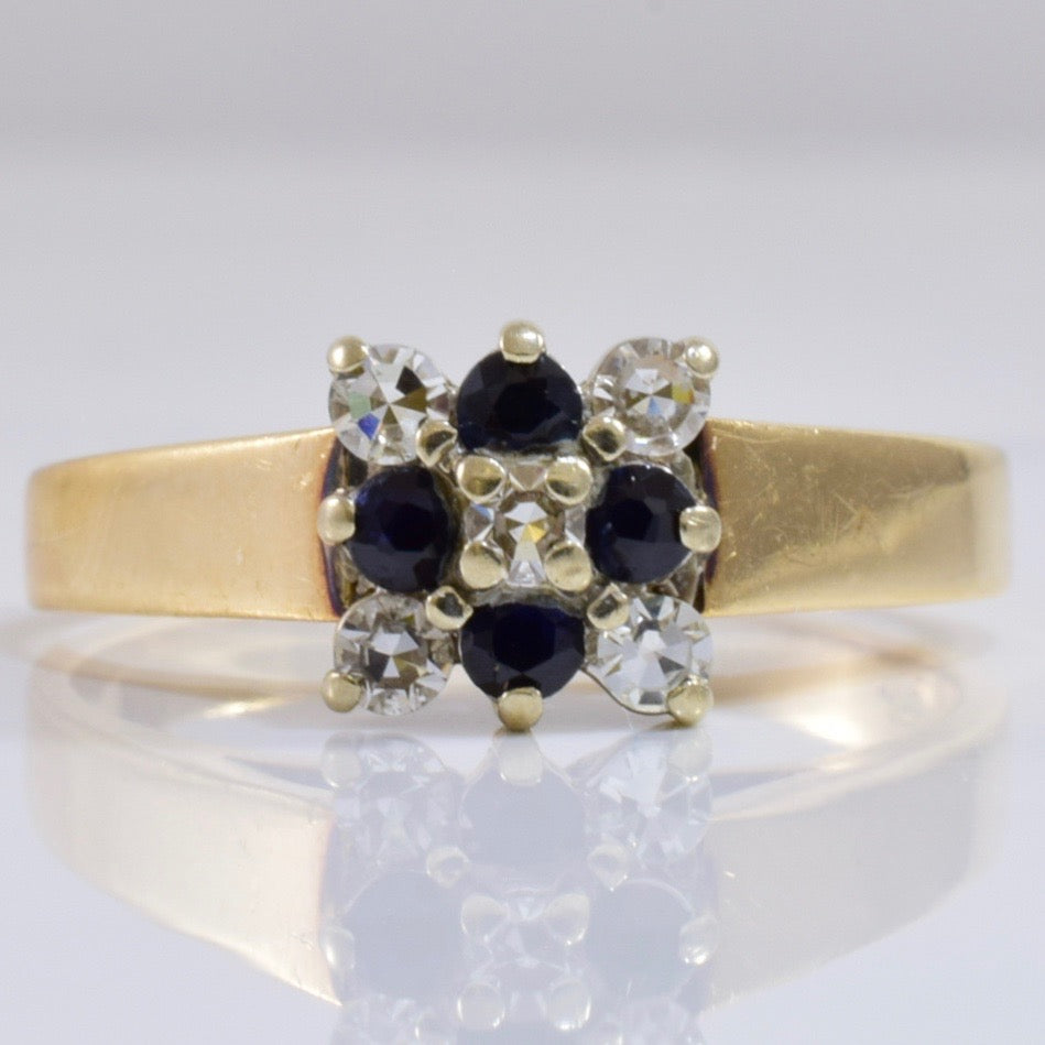 Diamond and Sapphire Ring | 0.15 ctw SZ 6 |