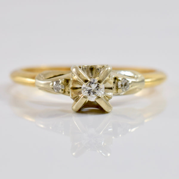 Petite Vintage Engagement Ring | 0.07 ctw SZ 5.5 |
