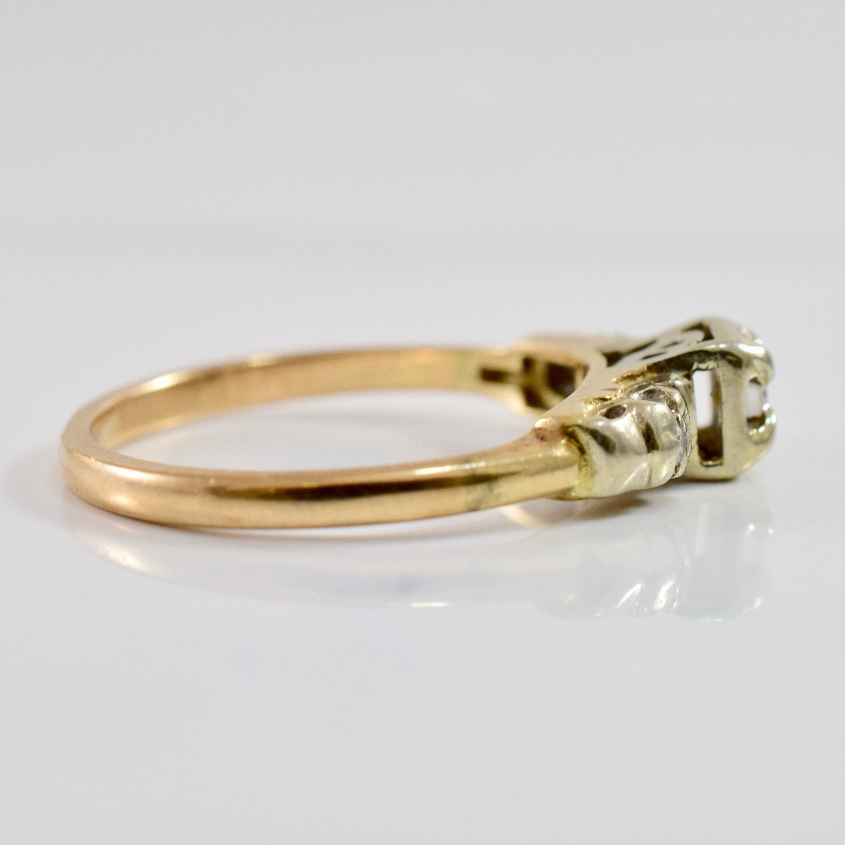 Vintage Retro Era Engagement Ring | 0.05 ctw SZ 5.5 |