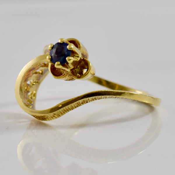 Art Nouveau Sapphire Bypass Ring | SZ 5.75 |