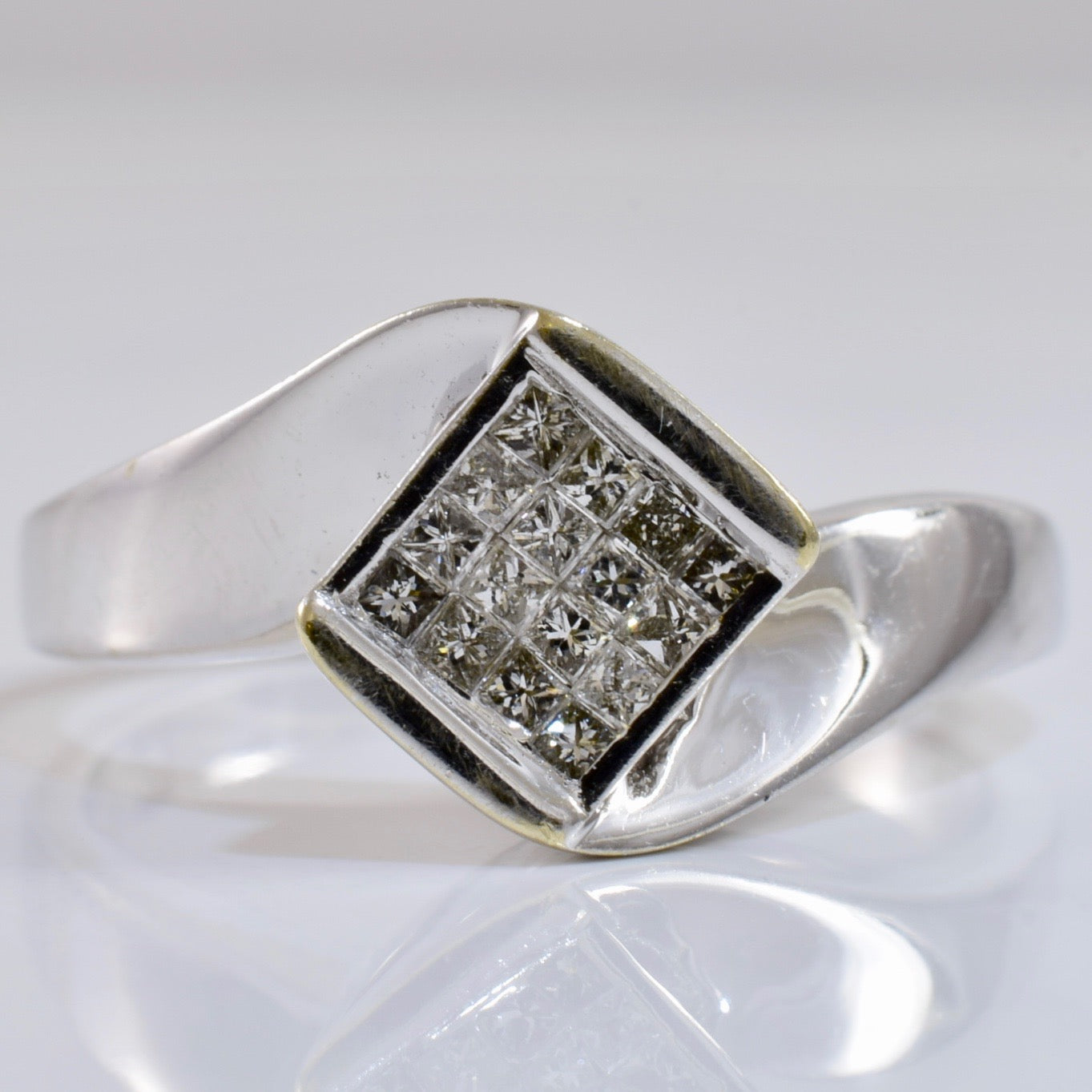 Bypass Princess Cut Diamond Ring | 0.19 ctw SZ 7.25 |