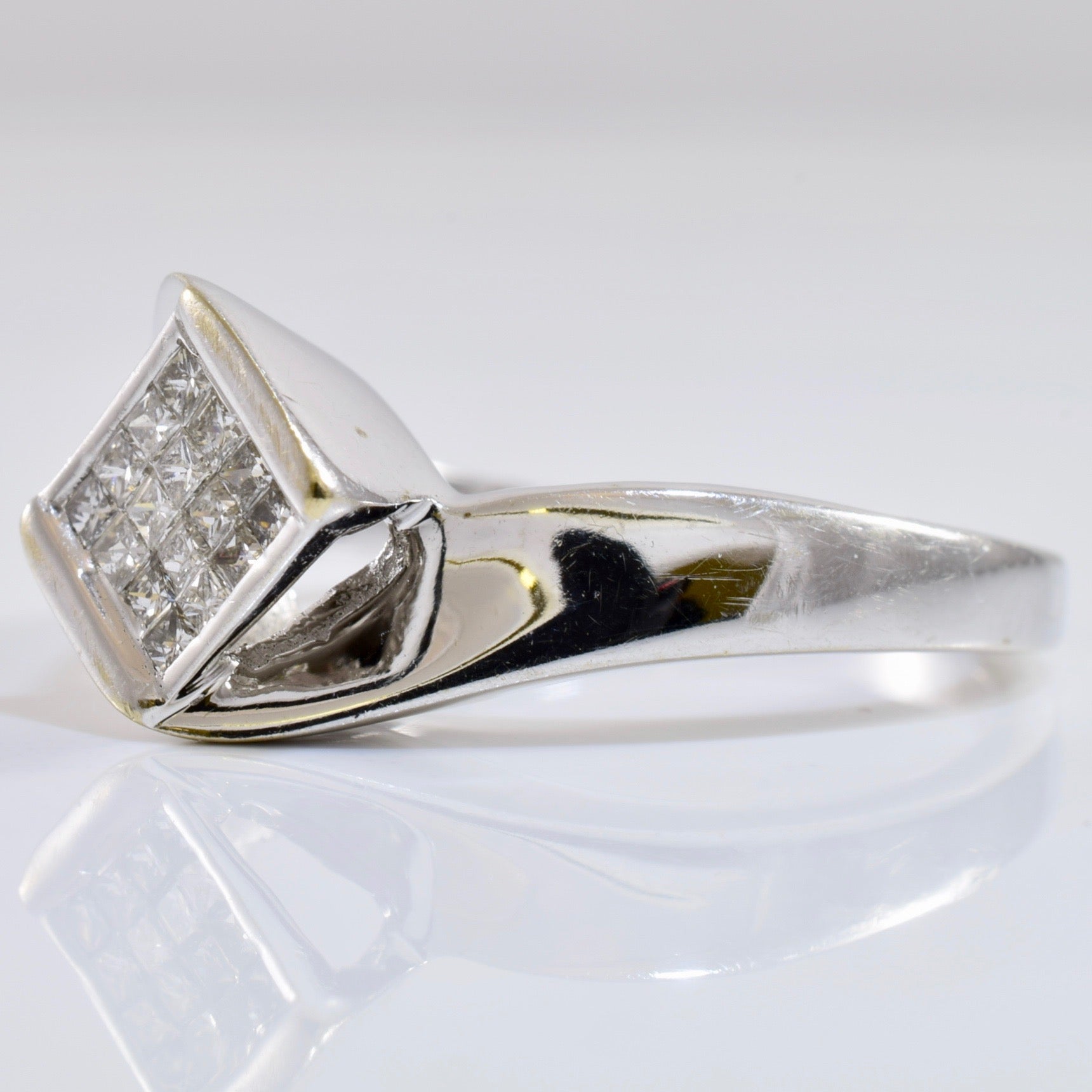 Bypass Princess Cut Diamond Ring | 0.19 ctw SZ 7.25 |