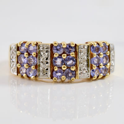 Diamond and Tanzanite Cluster Ring | 0.04 ctw SZ7 |