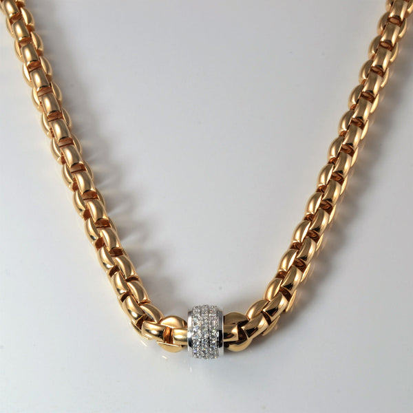 'FOPE' Diamond Pave Necklace | 0.58ct | 17