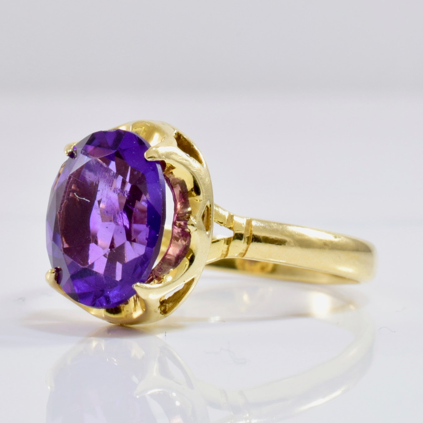 Solitaire Amethyst Ring | SZ 5.75 |