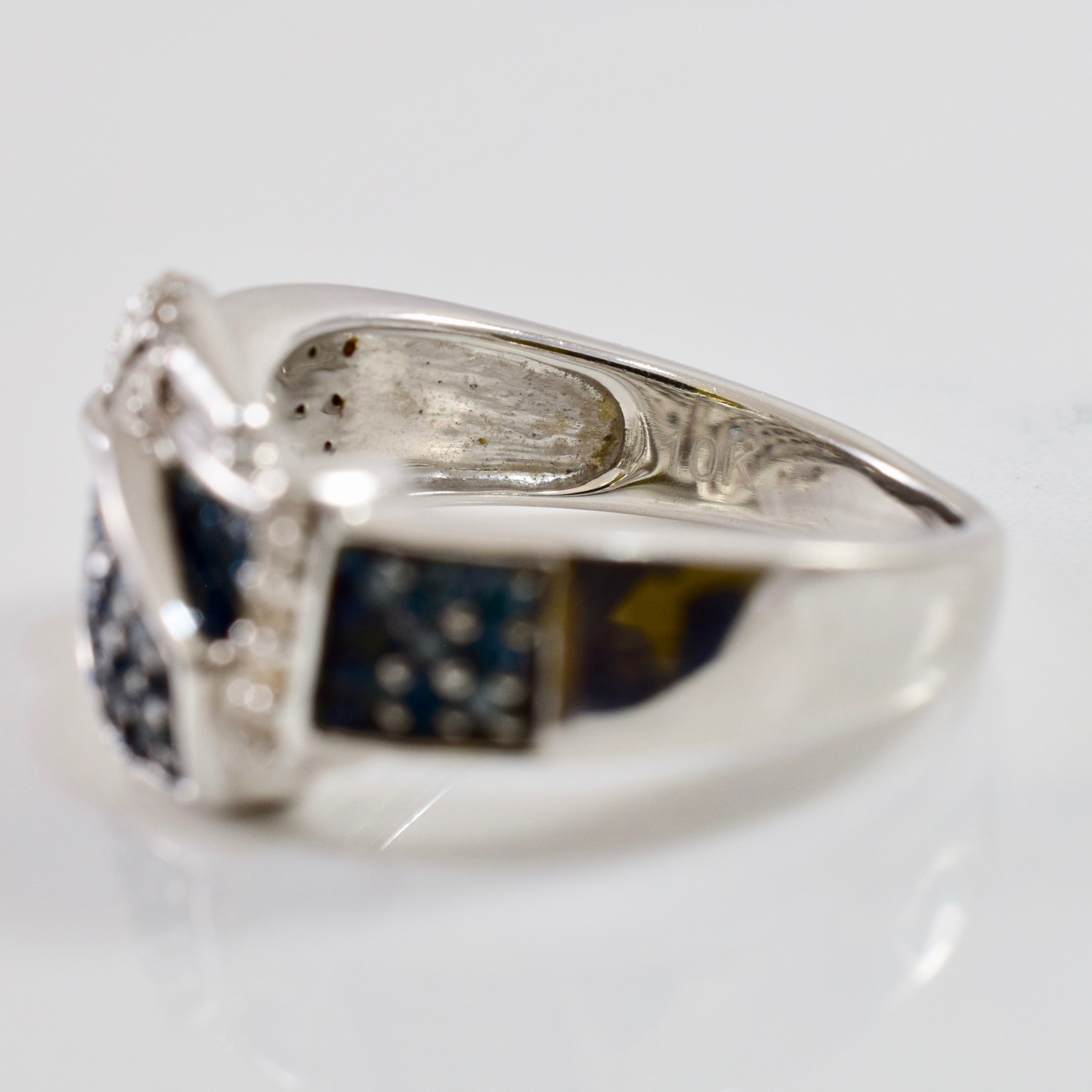 Blue Diamond Belt Ring | 0.62 ctw SZ 7.25 |