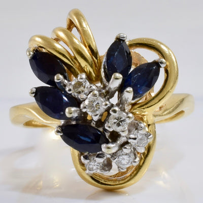 Sapphire and Diamond Ring | 0.18 ctw SZ 6.75 |
