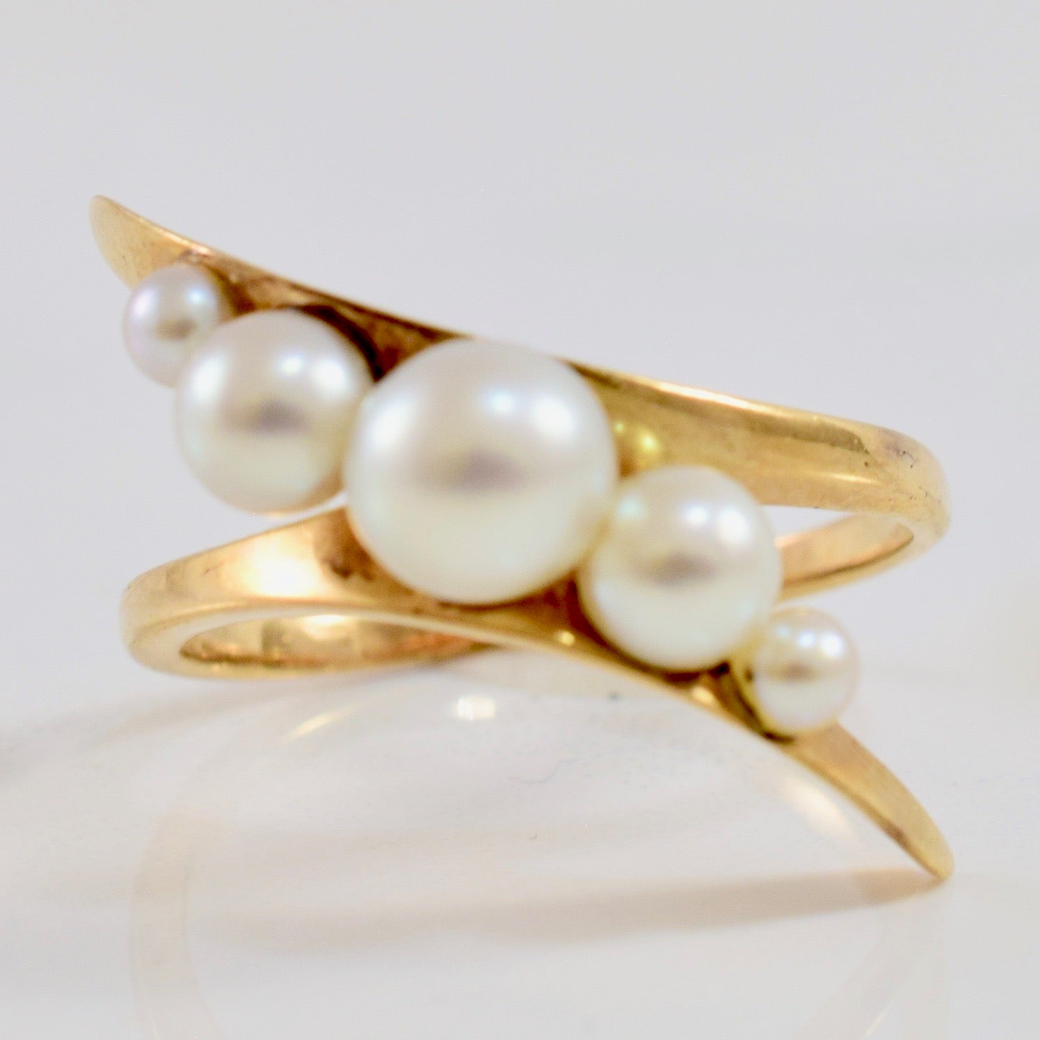 Five Pearl Bypass Ring | SZ 7.25 |