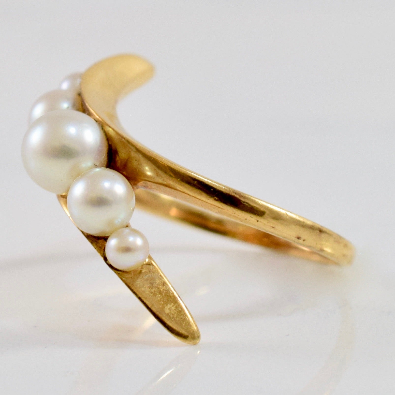 Five Pearl Bypass Ring | SZ 7.25 |