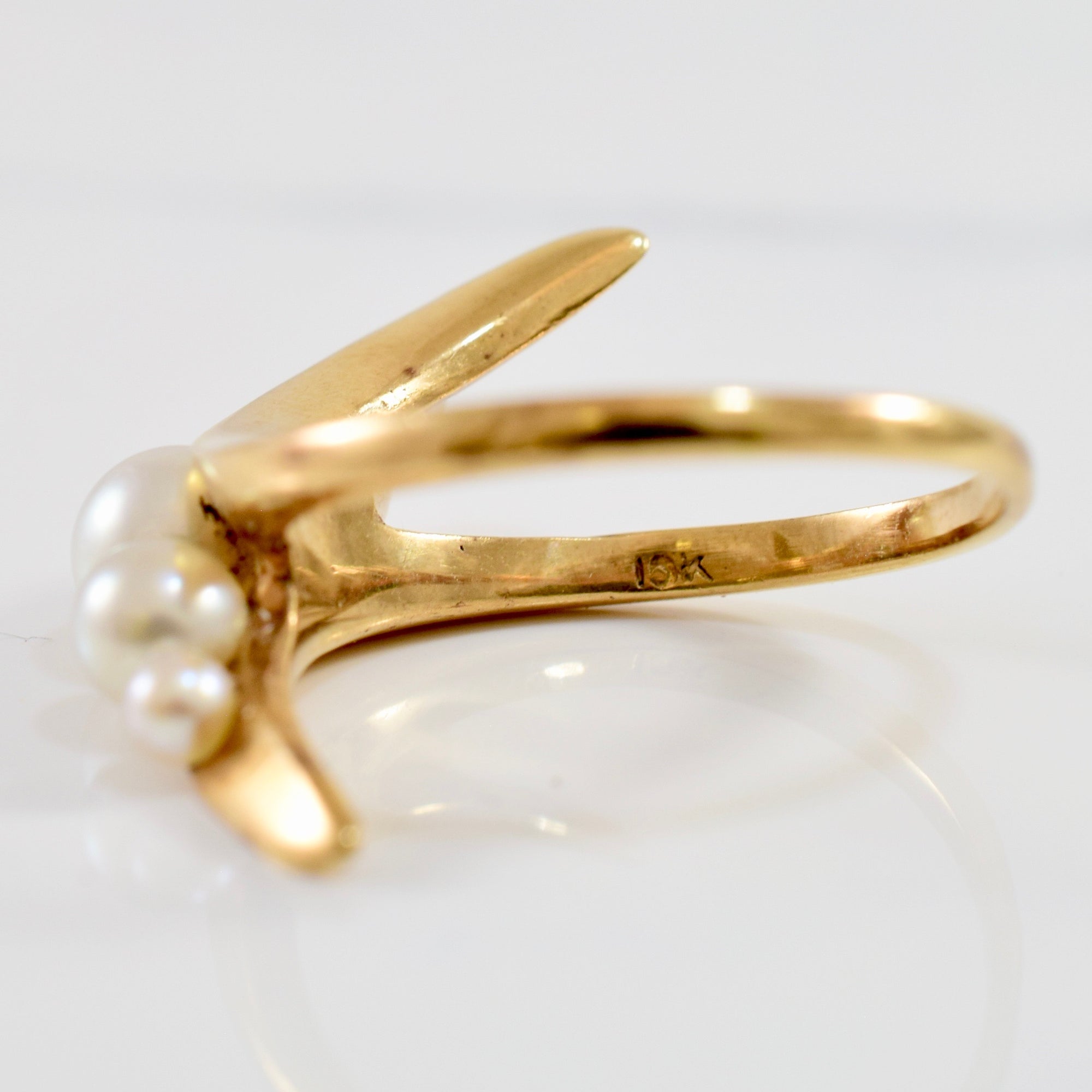 Five Pearl Bypass Ring | SZ 7.25 |