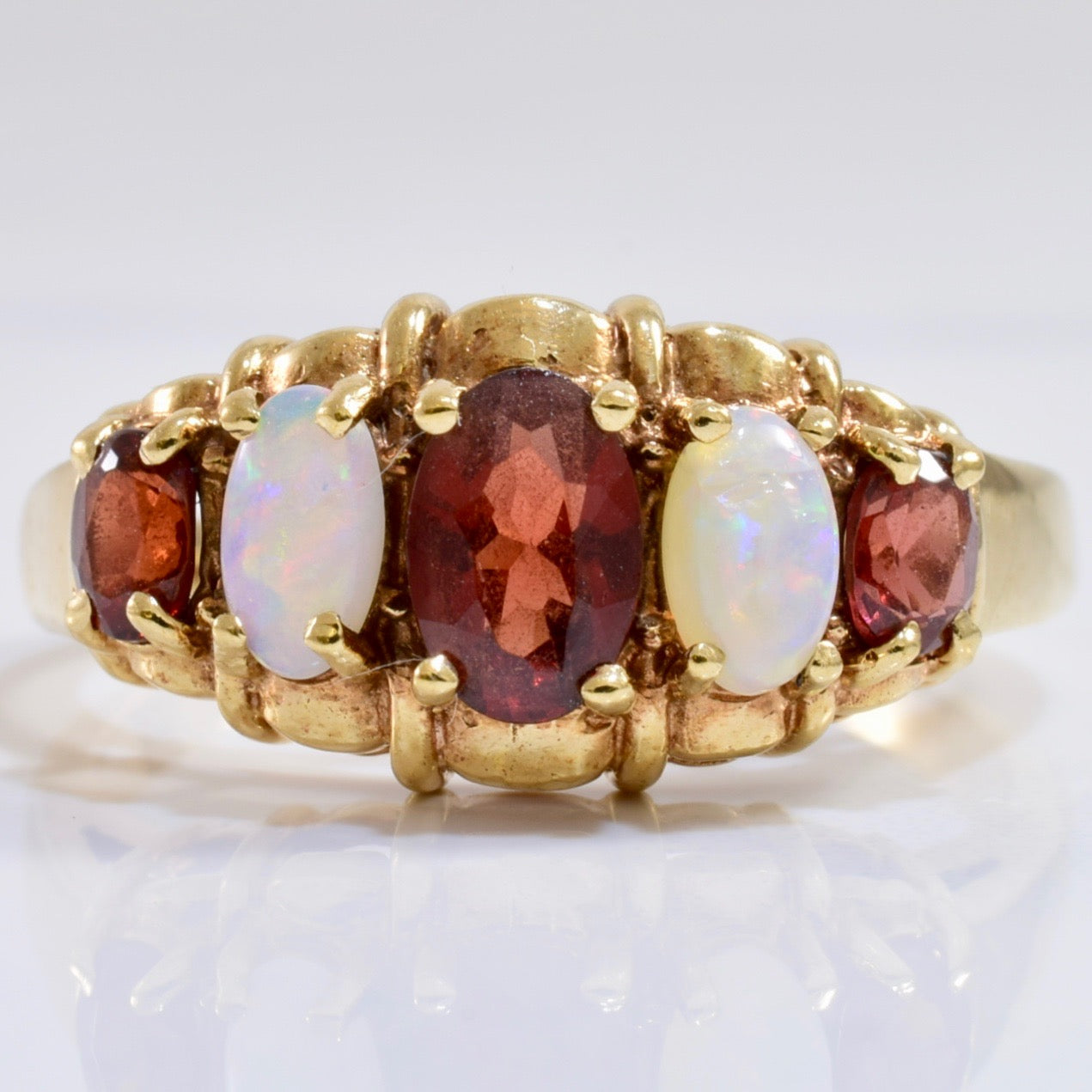 Opal and Garnet Ring | SZ 7.75 |