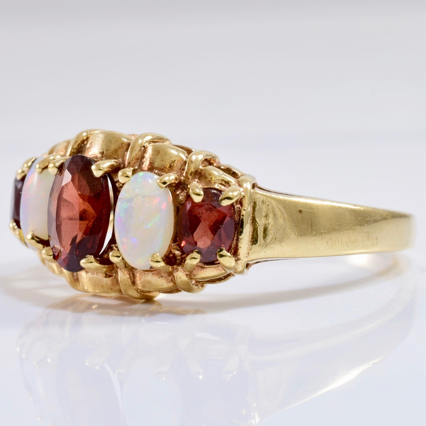 Opal and Garnet Ring | SZ 7.75 |