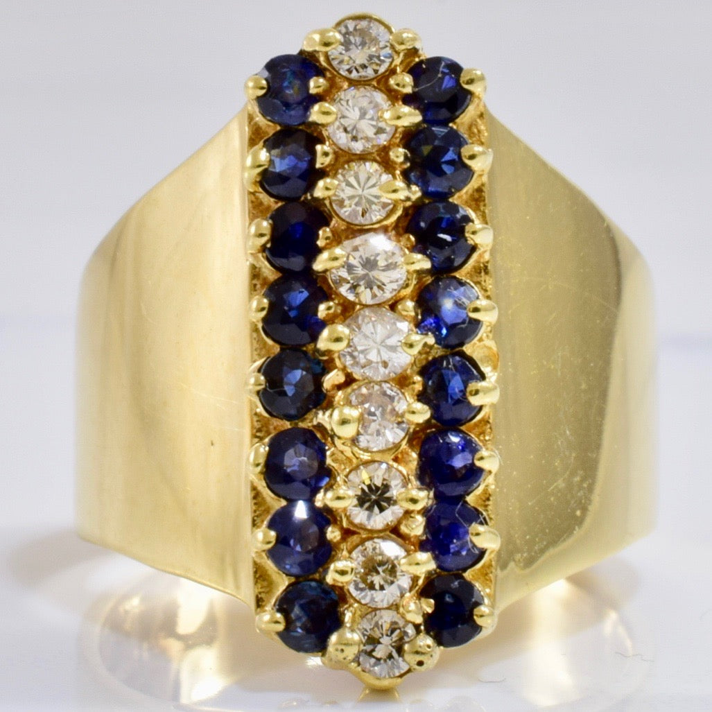 Sapphire and Diamond Ring | 0.20 ctw SZ 6 |