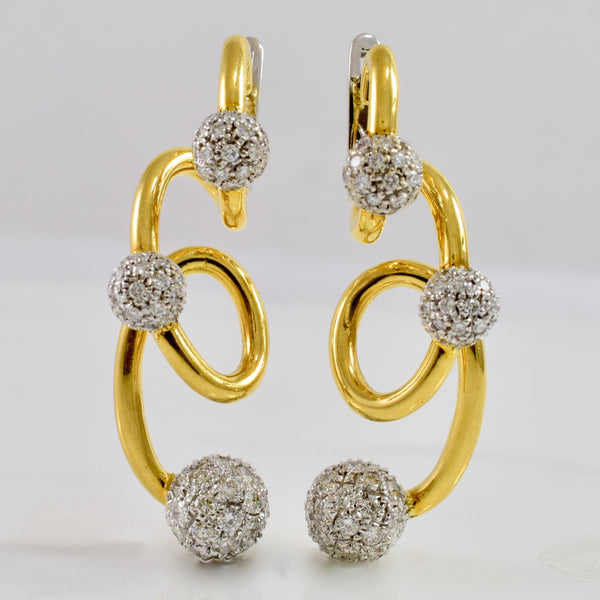 Diamond Spiral Earrings | 1.44 ctw |