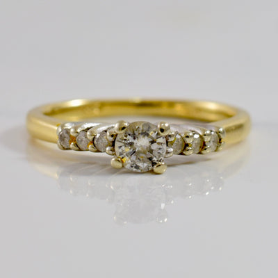Vintage High Set Engagement Ring | 0.37 ctw SZ 6 |