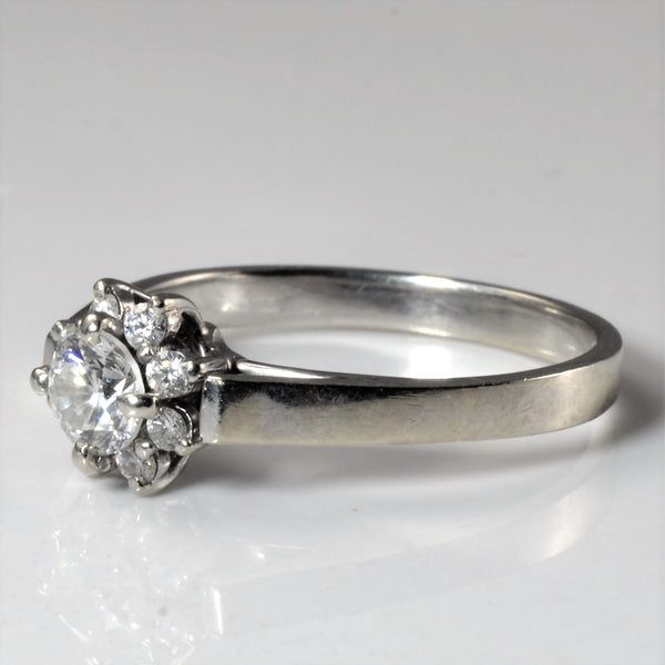 Cluster Cathedral Engagement Ring | 0.54ctw | SZ 7.75 |