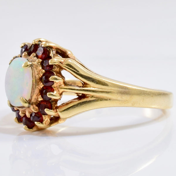 Garnet and Opal Ring | SZ 6.75 |