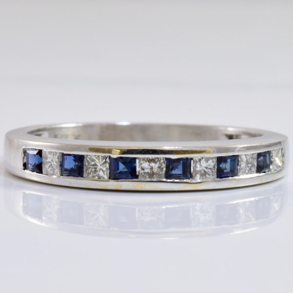 Channel Set Diamond and Sapphire Ring | 0.18 ctw SZ 6 |