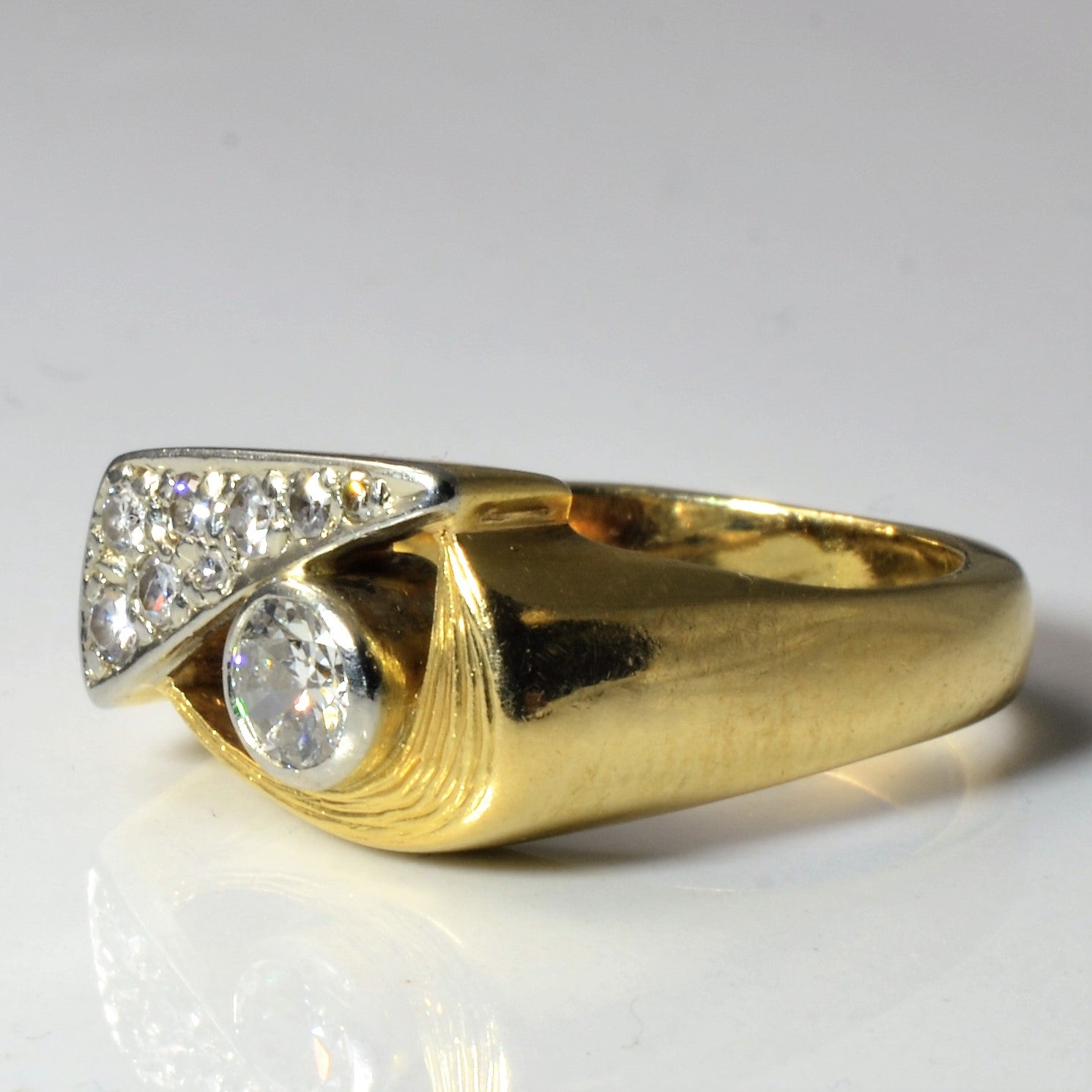 1970s Custom Old European Diamond Ring | 0.40ctw | SZ 6.5 |
