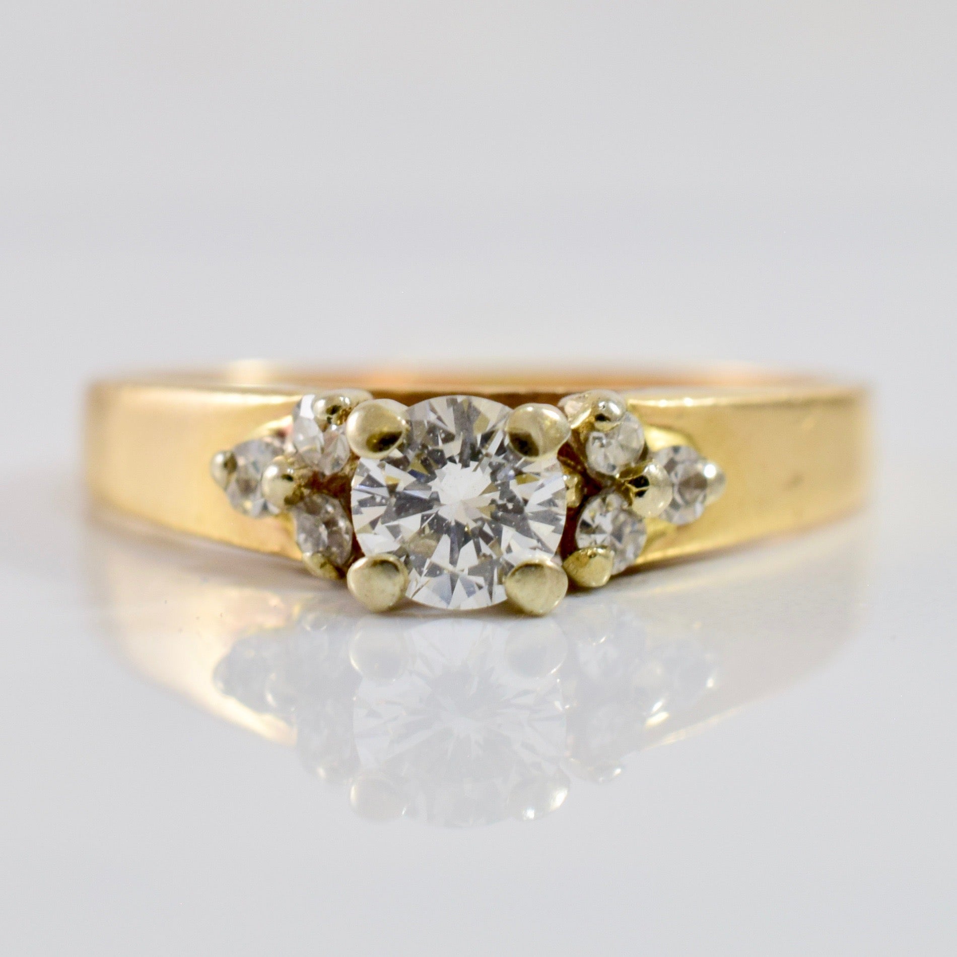 Cluster Accented Engagement Ring | 0.26 ctw SZ 5.25 |