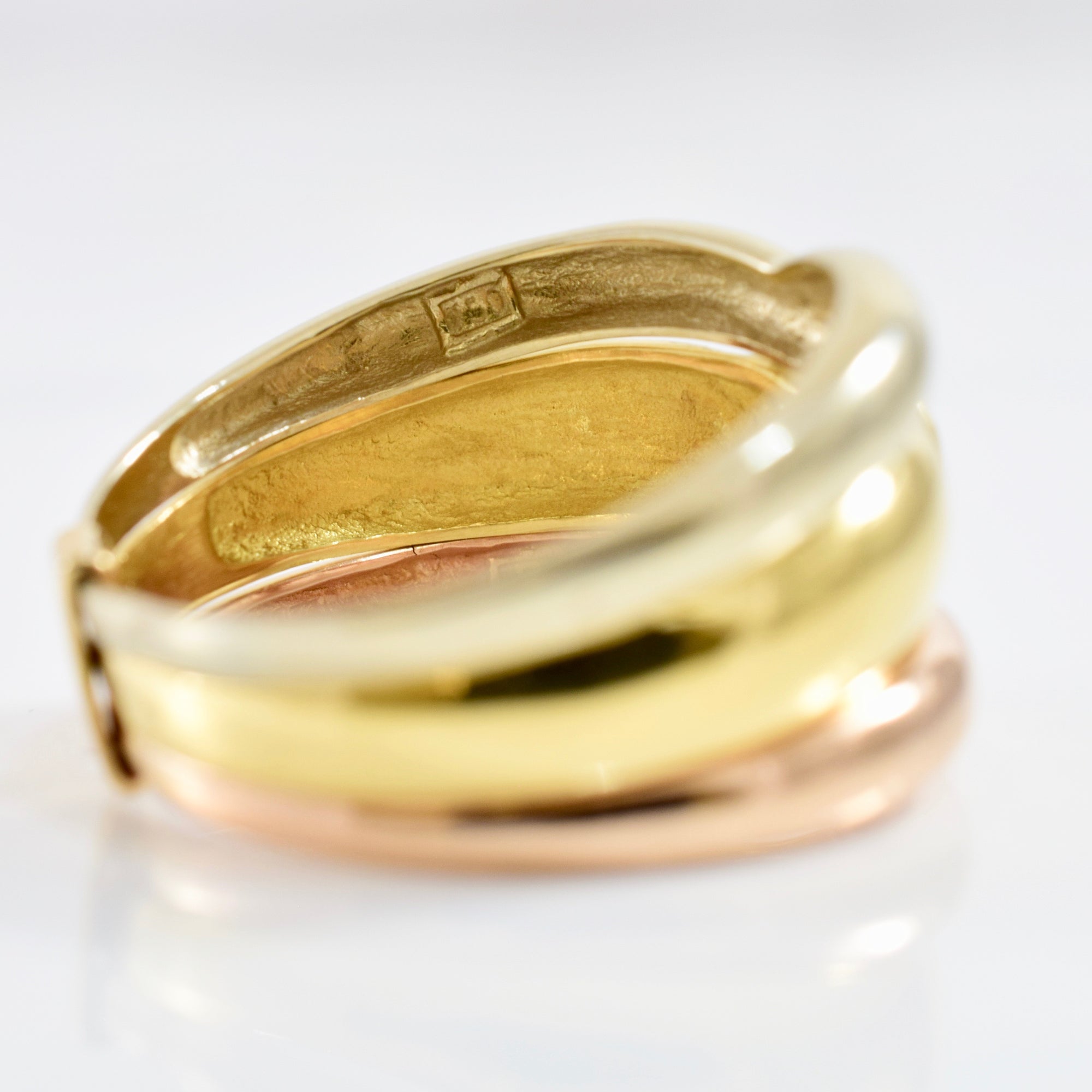 Tri Gold Stackable Rings | 0.02 ctw SZ 8 |