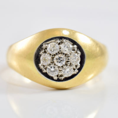 Flush Set Diamond Cluster Band | 0.20 ctw SZ 4 |