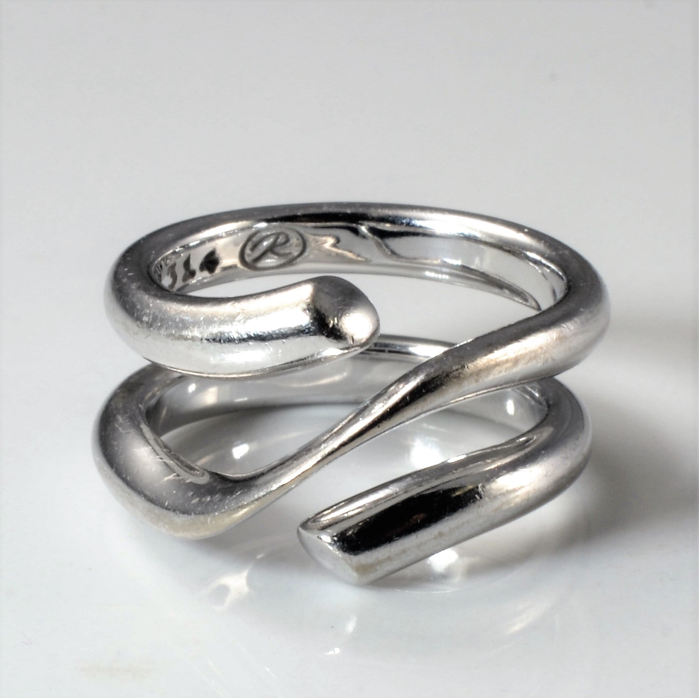 Georg Jensen' White Gold Wrap Ring | SZ 5.75 |