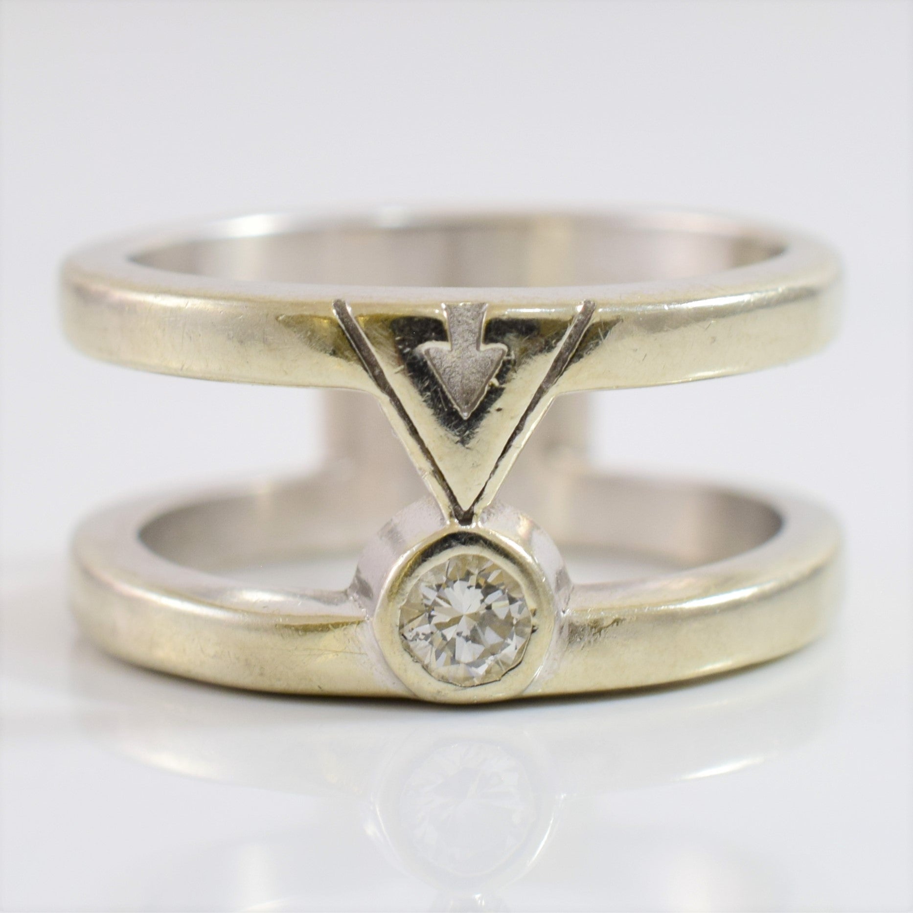Double Band Diamond Ring | 0.12 ct SZ 6.5 |