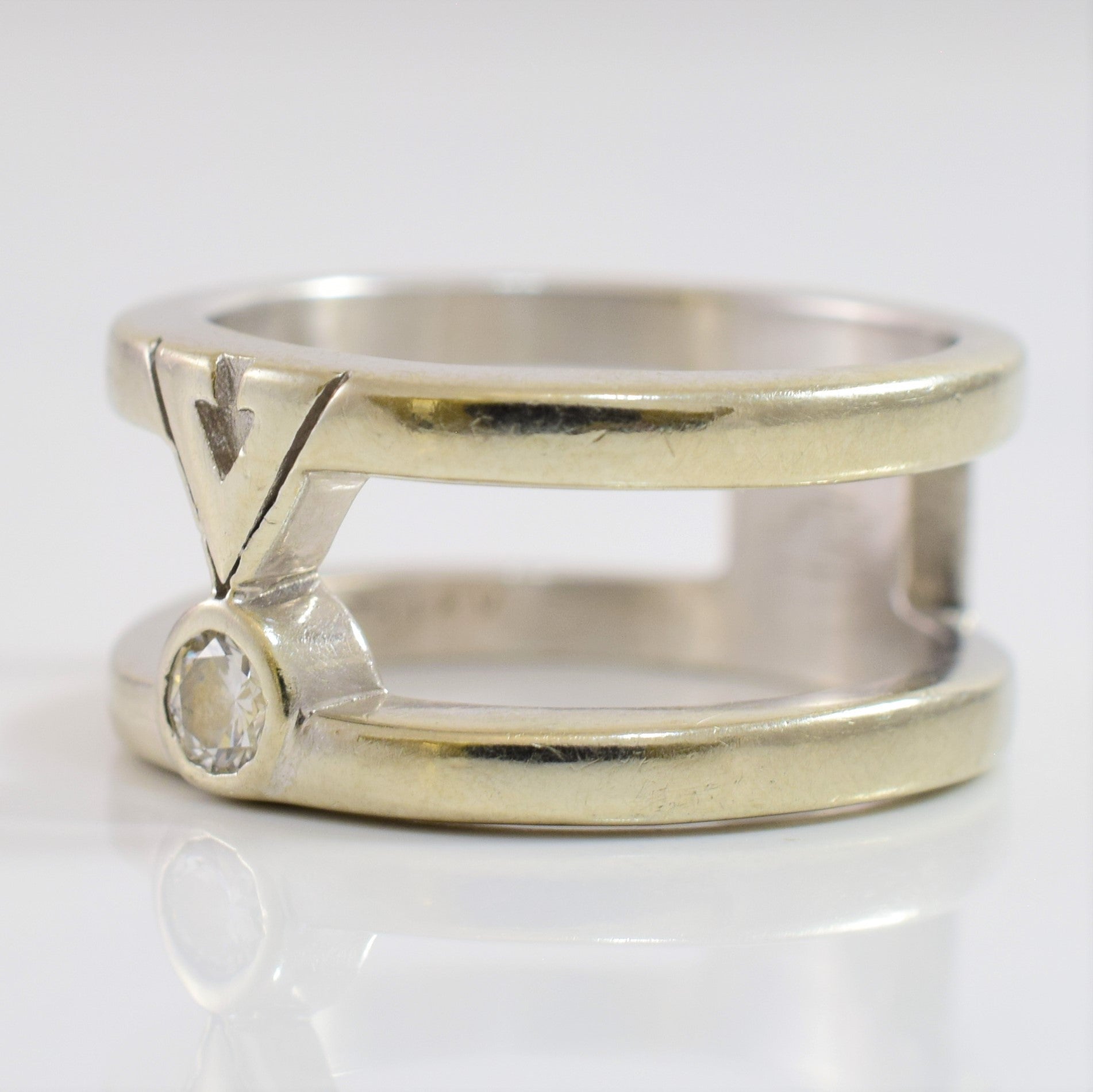 Double Band Diamond Ring | 0.12 ct SZ 6.5 |