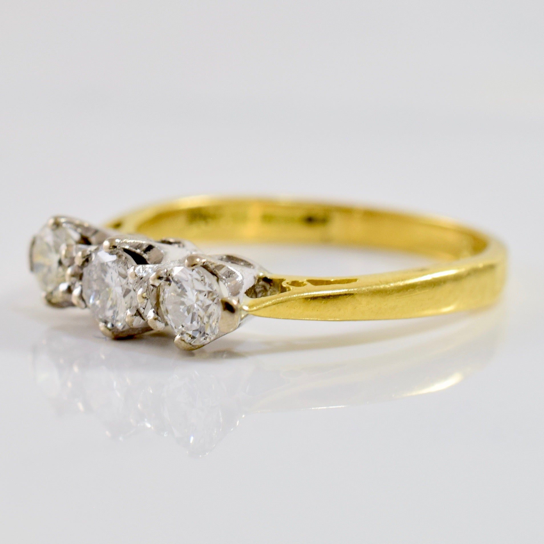 Three Stone Diamond Ring | 0.44 ctw | SZ 4.5 |