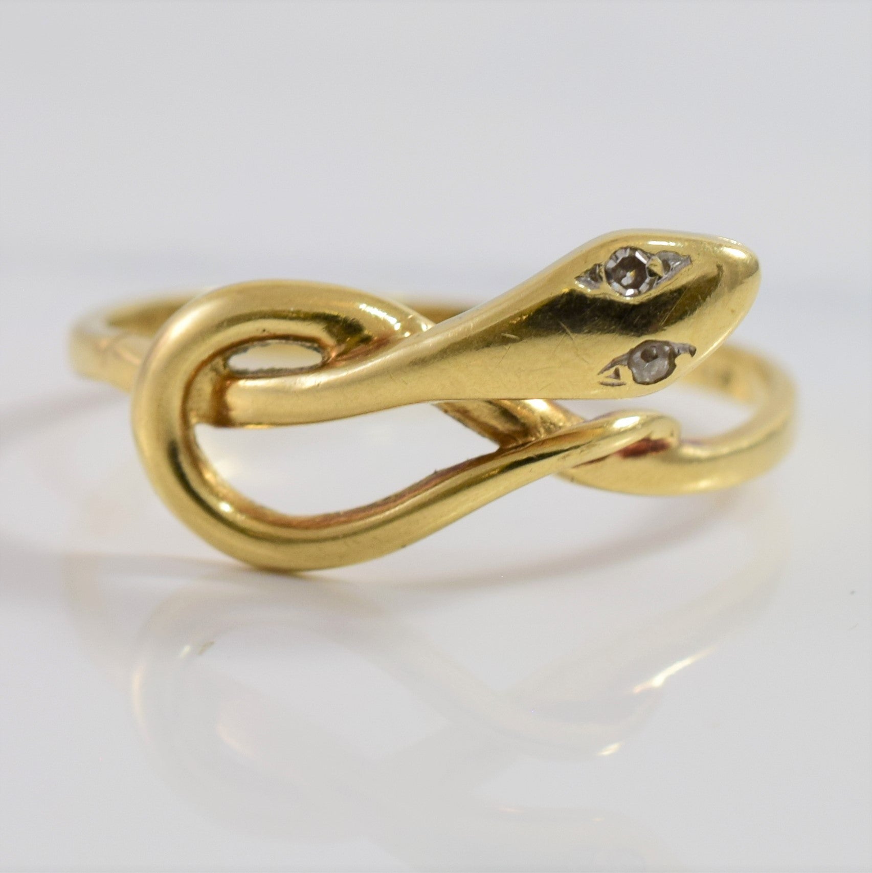Bypass Snake and Diamond Ring | 0.02 SZ 9|