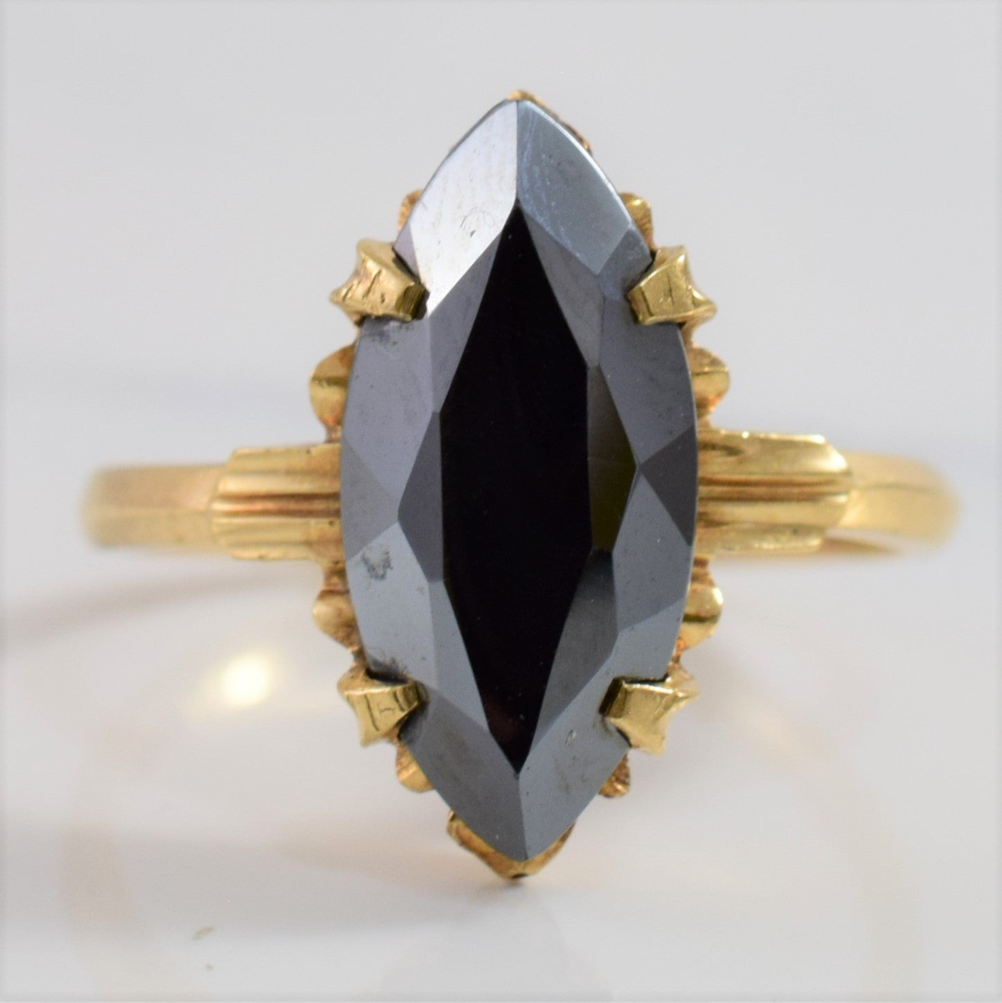 Marquise Cut Hematite Ring | SZ 5.75 |