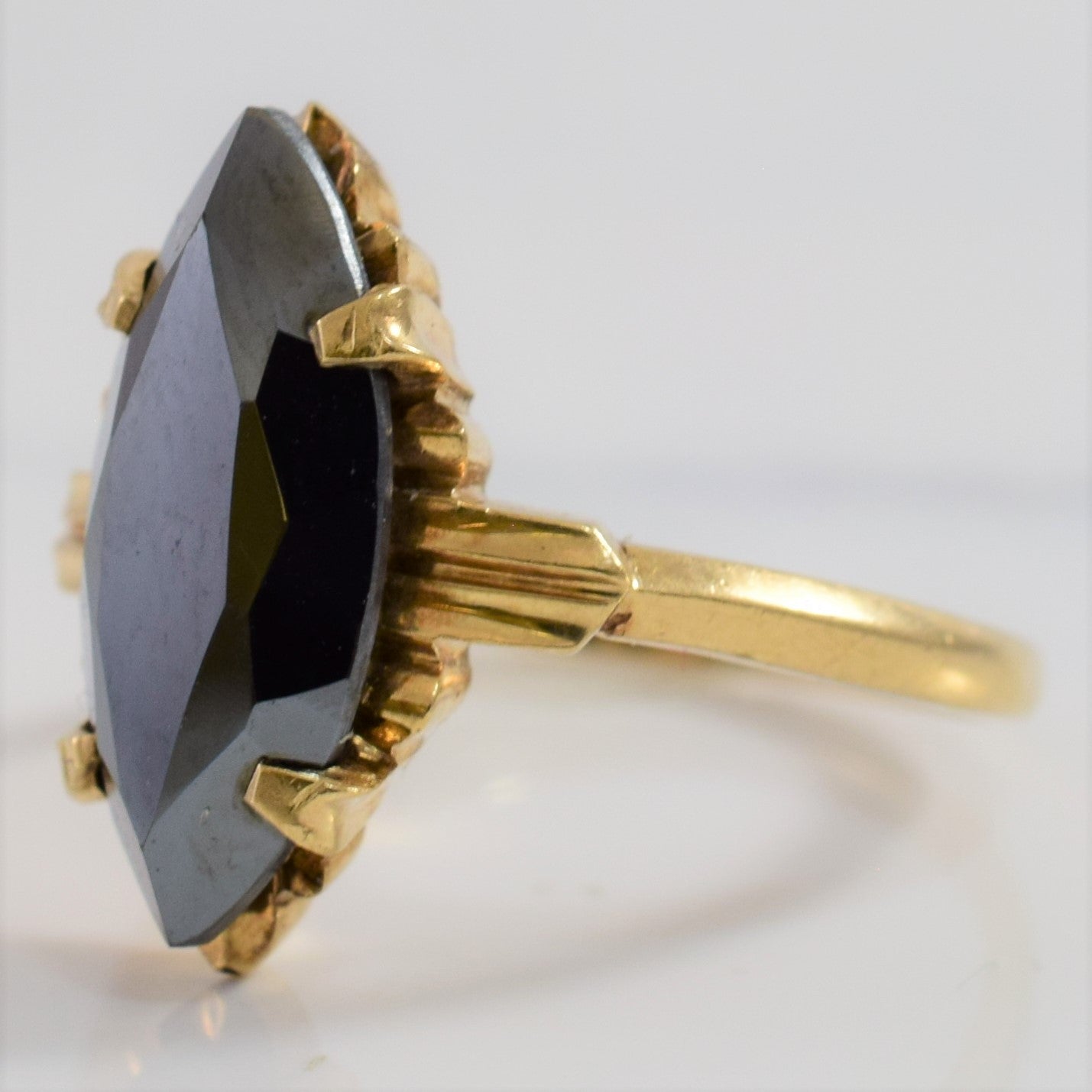 Marquise Cut Hematite Ring | SZ 5.75 |