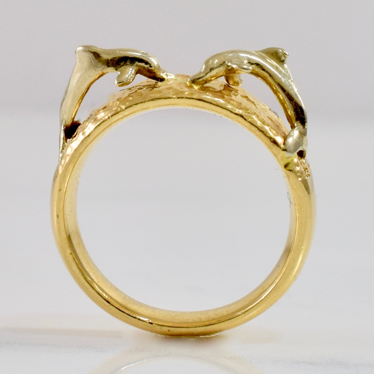 High Set Gold Dolphin Ring | SZ 7.5 |