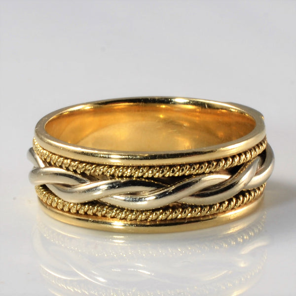 Two Tone Gold Braided Band | SZ 10.75 |