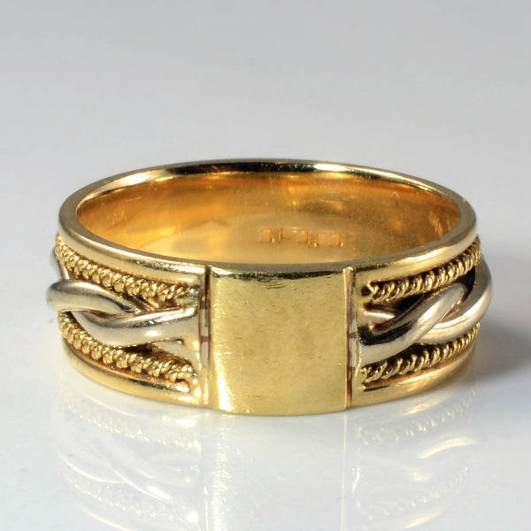 Two Tone Gold Braided Band | SZ 10.75 |