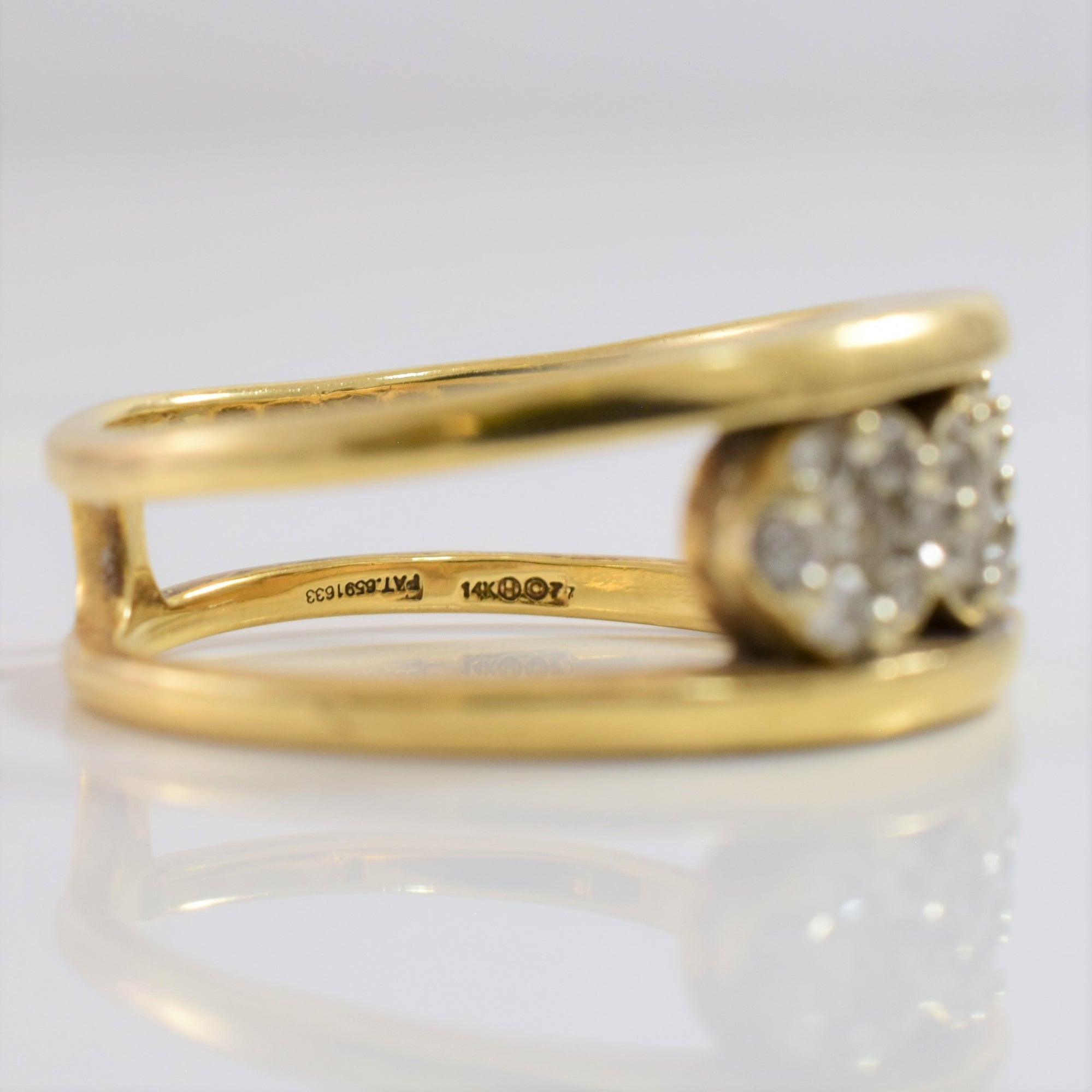 Double Band Diamond Cluster Ring | 0.50 ctw SZ 7.25 |